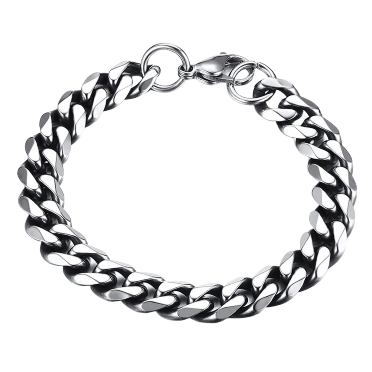 11mm Miami Cuban Bracelet - Vintage Silver