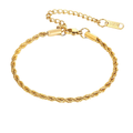 3mm Rope Bracelet - Gold