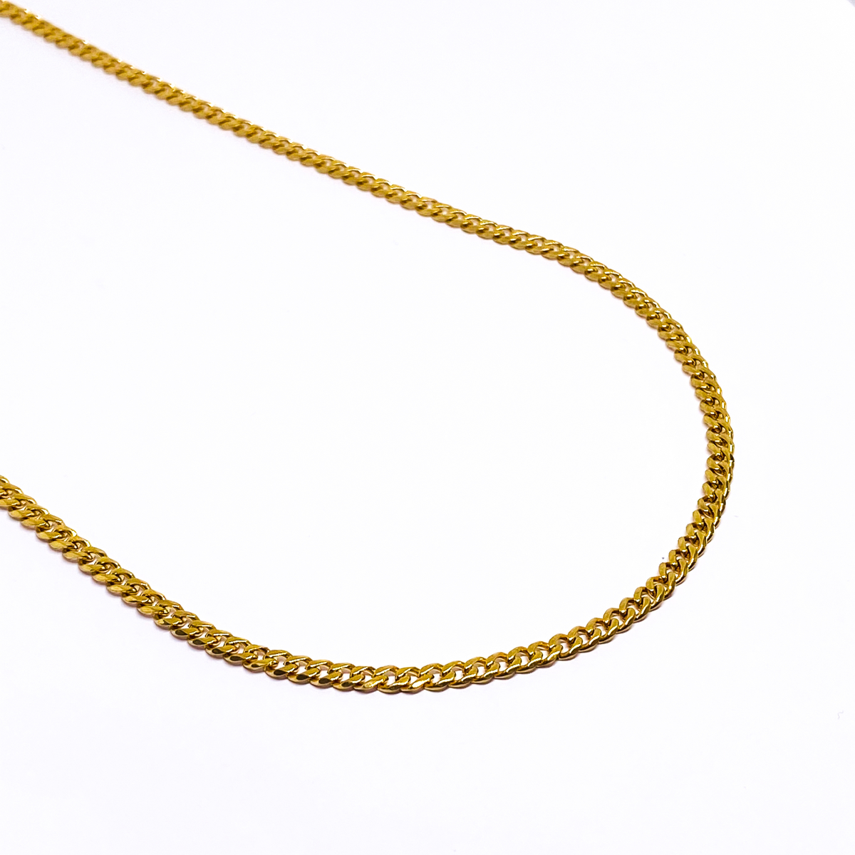 3mm Cuban Chain - Gold