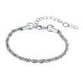 4mm Rope Bracelet - Silver