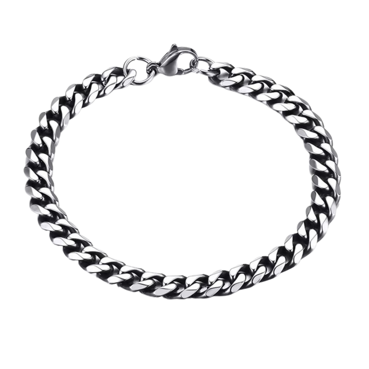 7mm Miami Cuban Bracelet - Vintage Silver