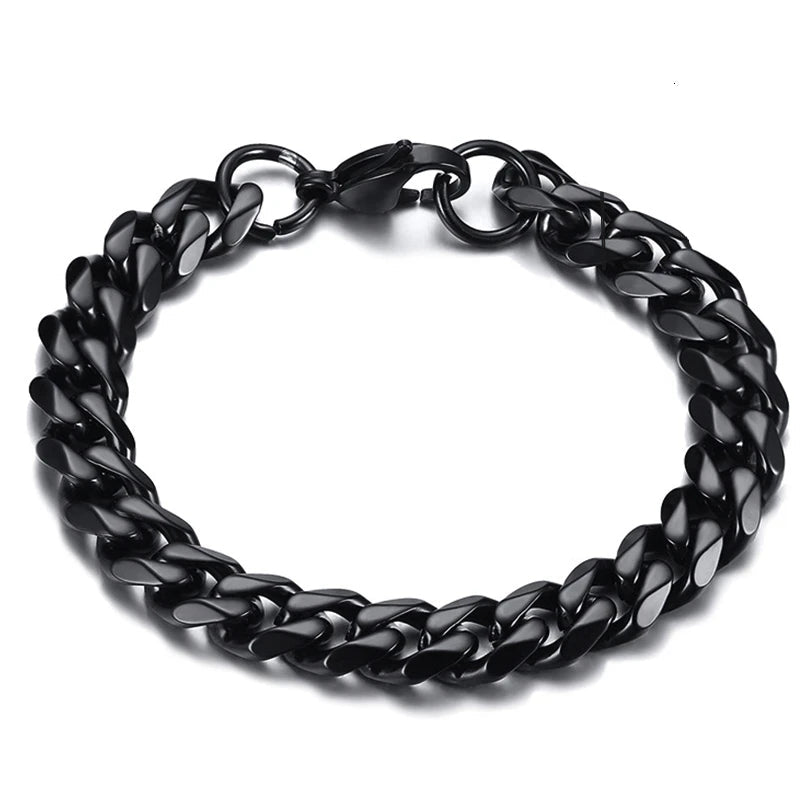 11mm Miami Cuban Bracelet - Black