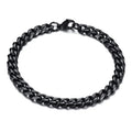 7mm Miami Cuban Bracelet - Black